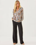 Lilly Pulitzer Elsa Silk Top - Coconut Take Meowt