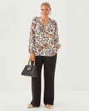 Lilly Pulitzer Elsa Silk Top - Coconut Take Meowt