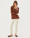 Lilly Pulitzer Elsa Silk Top - French Roast