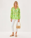 Lilly Pulitzer Elsa Silk Top - Limoncello Sunbelievable