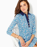 Lilly Pulitzer Women's Ainslee 3/4 Sleeve Dress - Lunar Blue Palm Beach Petals