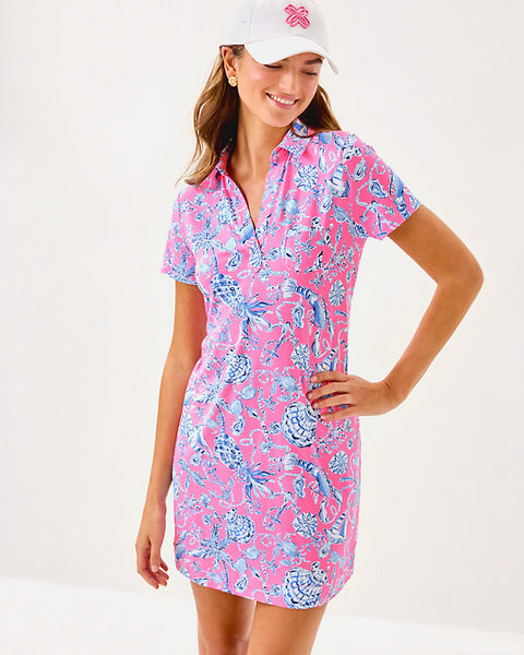 Robe Lilly Pulitzer NEUVE Avec étiquettes - Rose Brocart Doré à Perles - Modèle Elanie
