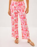 Lilly Pulitzer 27" Brawley Linen Crop Pant - Resort White Lovely Long Stems