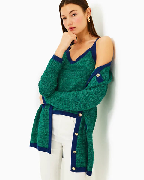 (取寄) リリー ピュリッツァー レディース セーター セット Lilly Pulitzer women Tannery Sweater Set Deep Lagoon Moonlight Tweed 016053_deeplagoonmoonlighttwee