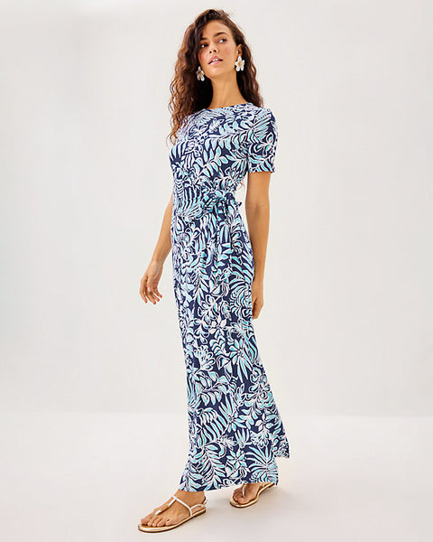 Lilly Pulitzer Chace Maxi Dress - Sapphire Pool Summer Shorelines