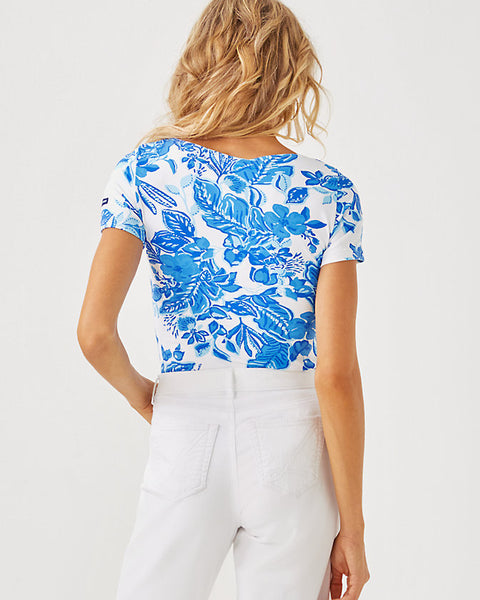 Lilly Pulitzer x Saint James Garde Cote MC Top in Azure Soleil