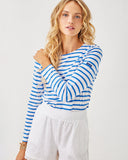 Lilly Pulitzer x Saint James Minquidame Tee in Azure Soleil Stripes
