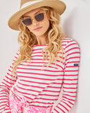 Lilly Pulitzer x Saint James Miniquidame Tee in Rose Soleil Stripes