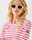 Lilly Pulitzer x Saint James Miniquidame Tee in Rose Soleil Stripes