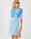 Lilly Pulitzer x Saint James Propriano Dress in Azure Soleil Engineered