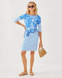 Lilly Pulitzer x Saint James Propriano Dress in Azure Soleil Engineered