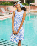 Lilly Pulitzer Anabelle Stretch Shift Dress - Resort White Barefoot Beachcombers