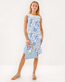 Lilly Pulitzer Anabelle Stretch Shift Dress - Resort White Barefoot Beachcombers