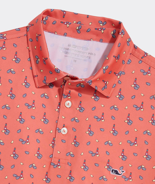 ベロニクブランキーノ　シャツ Vineyard Vines Men's Printed Sankaty Performance Polo - Oyster