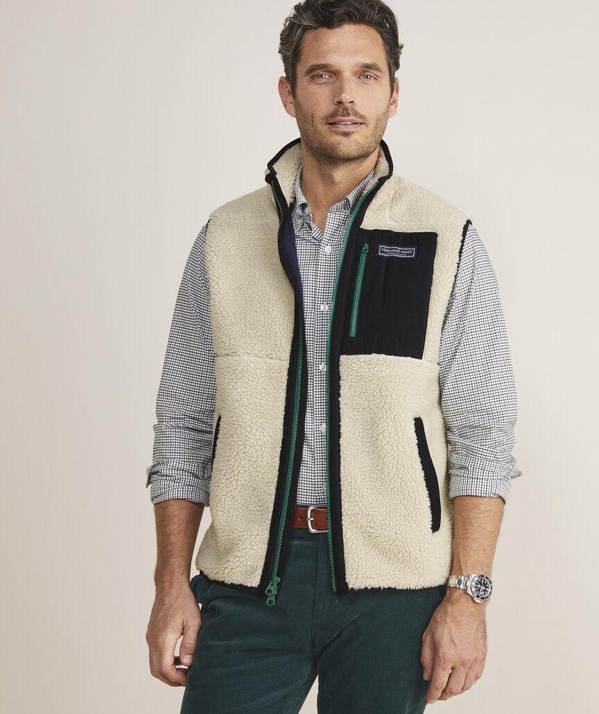 Vineyard Vines Men's Sherpa SuperShep™ Vest - Stone