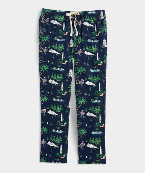 Vineyard Vines Men's Flannel Pajama Pants Nautical Navy