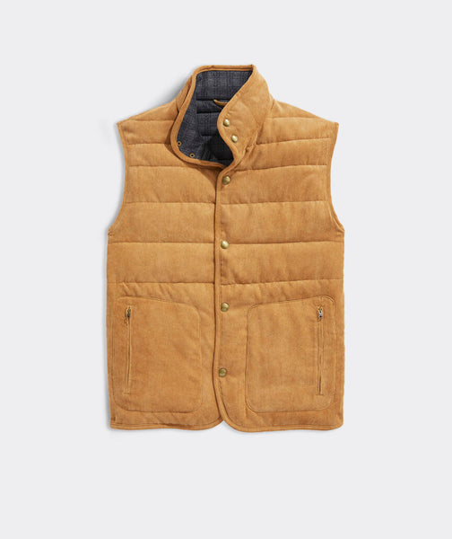 Vineyard Vines Men s Corduroy Puffer Vest Gingerbread Krizia