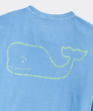 Vineyard Vines Men's Garment-Dyed Vintage Whale Long-Sleeve Pocket Tee - Ocean Breeze
