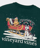 Vineyard Vines Men's Sleigh Dogs Long-Sleeve Pocket Tee - Charleston Green