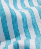 Vineyard Vines Men's Linen Stripe Spread Collar Shirt - Turquoise Fin STP