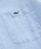 Vineyard Vines Men's Linen Short-Sleeve Solid Shirt - Jake Blue
