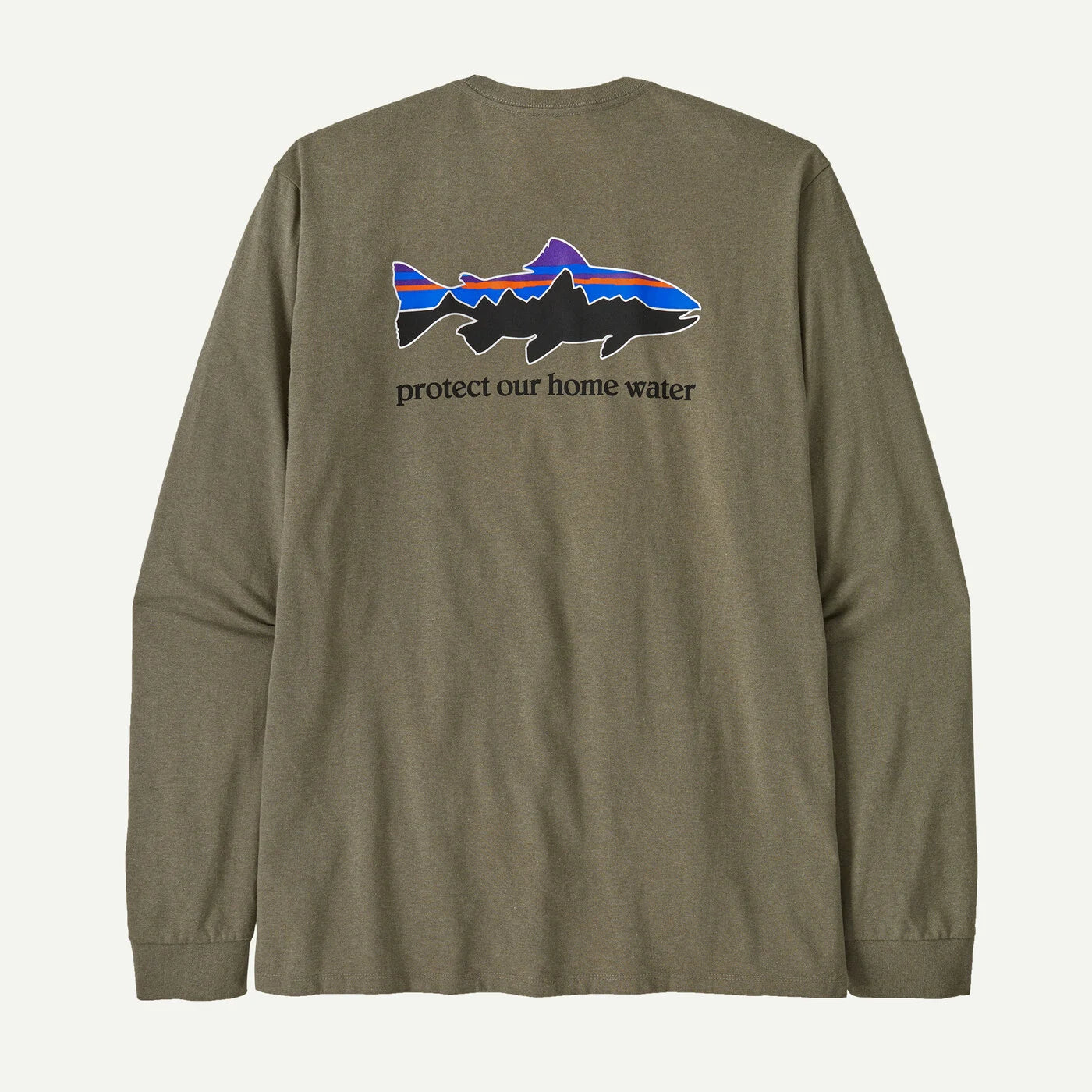 Patagonia Men's Long-Sleeved Home Water Trout Responsibili-Tee® - River Rock Green