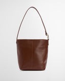 Barbour Cedar Leather Bucket Bag - Brown
