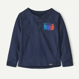 Patagonia Baby Capilene® Midweight Henley Shirt - Fitz Roy Rambler: New Navy