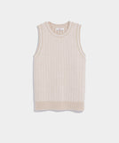 Vineyard Vines Women's Textured Sleeveless Crewneck Sweater - Oatmeal Heather
