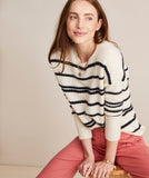 Vineyard Vines Women's Rope Intarsia Crewneck Sweater - Marshmallow