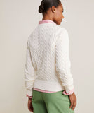Vineyard Vines Women's Cotton Cable Crewneck Sweater - Marshmallow