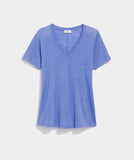 Vineyard Vines Women's Linen V-Neck Tee- Vineyard Violet