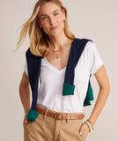 Vineyard Vines Women's Pima Cotton V-Neck Tee - White Cap