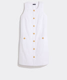 Vineyard Vines Women's Linen Button-Front Shift Dress - White Cap