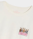 Vineyard Vines Women's Reindeer Pups Logo Box Long-Sleeve Tee - Marshmallow Dog
