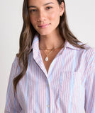 Vineyard Vines Women's Harbor Relaxed Button-Down - Drew Stripe RWB