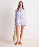 Vineyard Vines Women's Harbor Relaxed Button-Down - Drew Stripe RWB