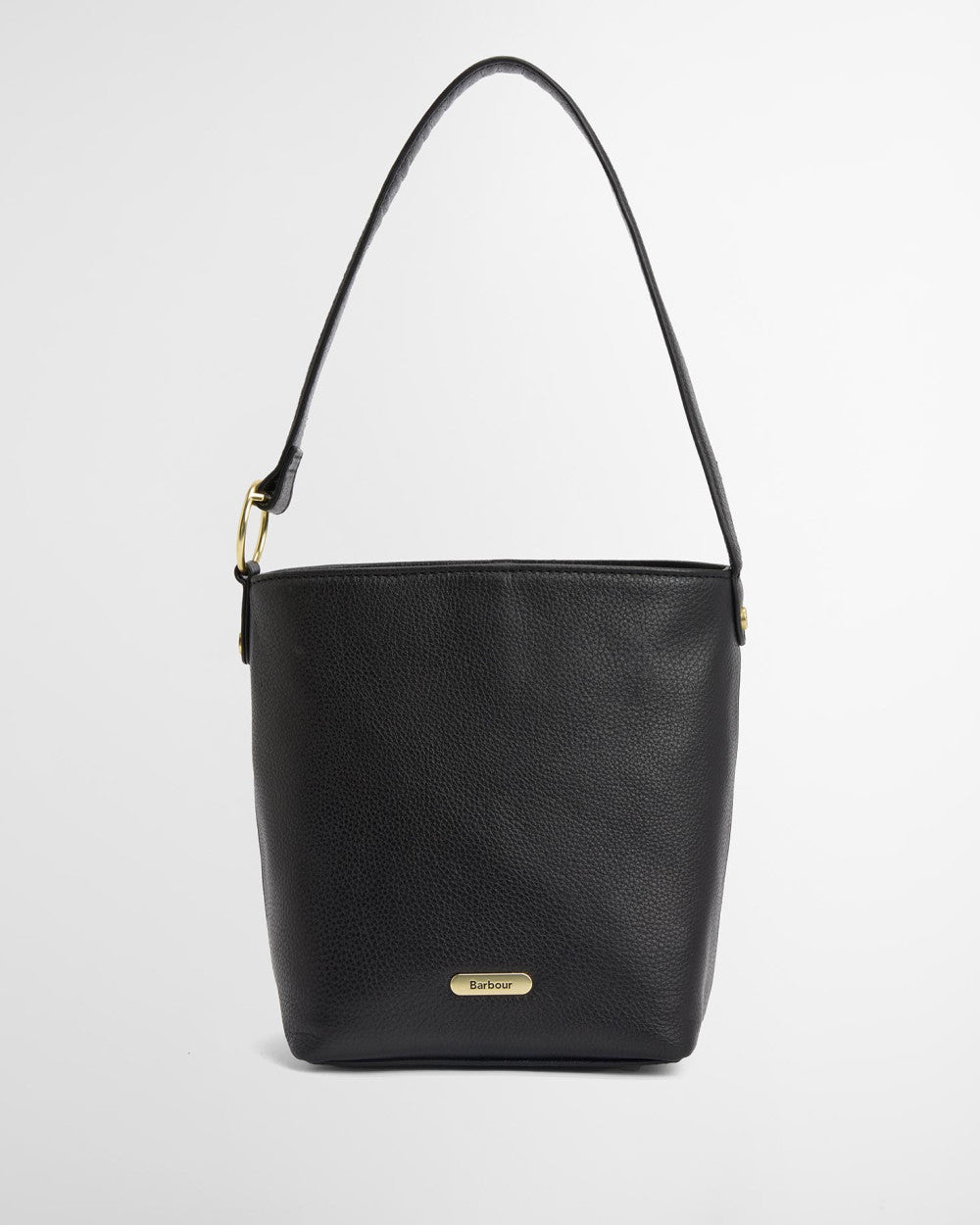 Barbour Cedar Leather Bucket Bag - Black