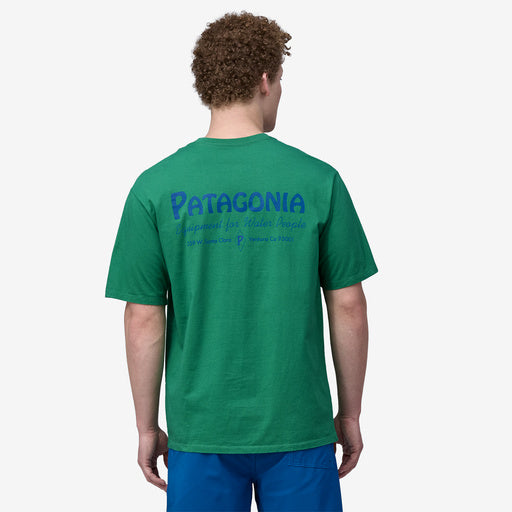 Patagonia Men's Water People Organic Pocket T-Shirt - Water People Banner: Gather Green