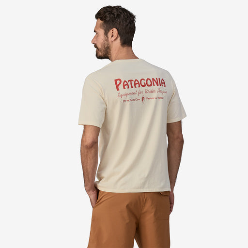Patagonia Men's Water People Organic Pocket T-Shirt - Water People Banner: Undyed Natural