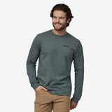 Patagonia Men's Long-Sleeved P-6 Logo Responsibili-Tee® - Nouveau Green