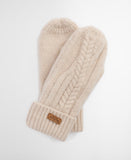 Barbour Elsdon Knitted Mittens - Eggshell