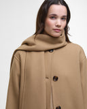Barbour Women's Clementine Wool Scarf Coat - Camel