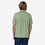 Patagonia Men's Cotton in Conversion Lightweight Polo Shirt - Mirror Stripe: Salvia Green
