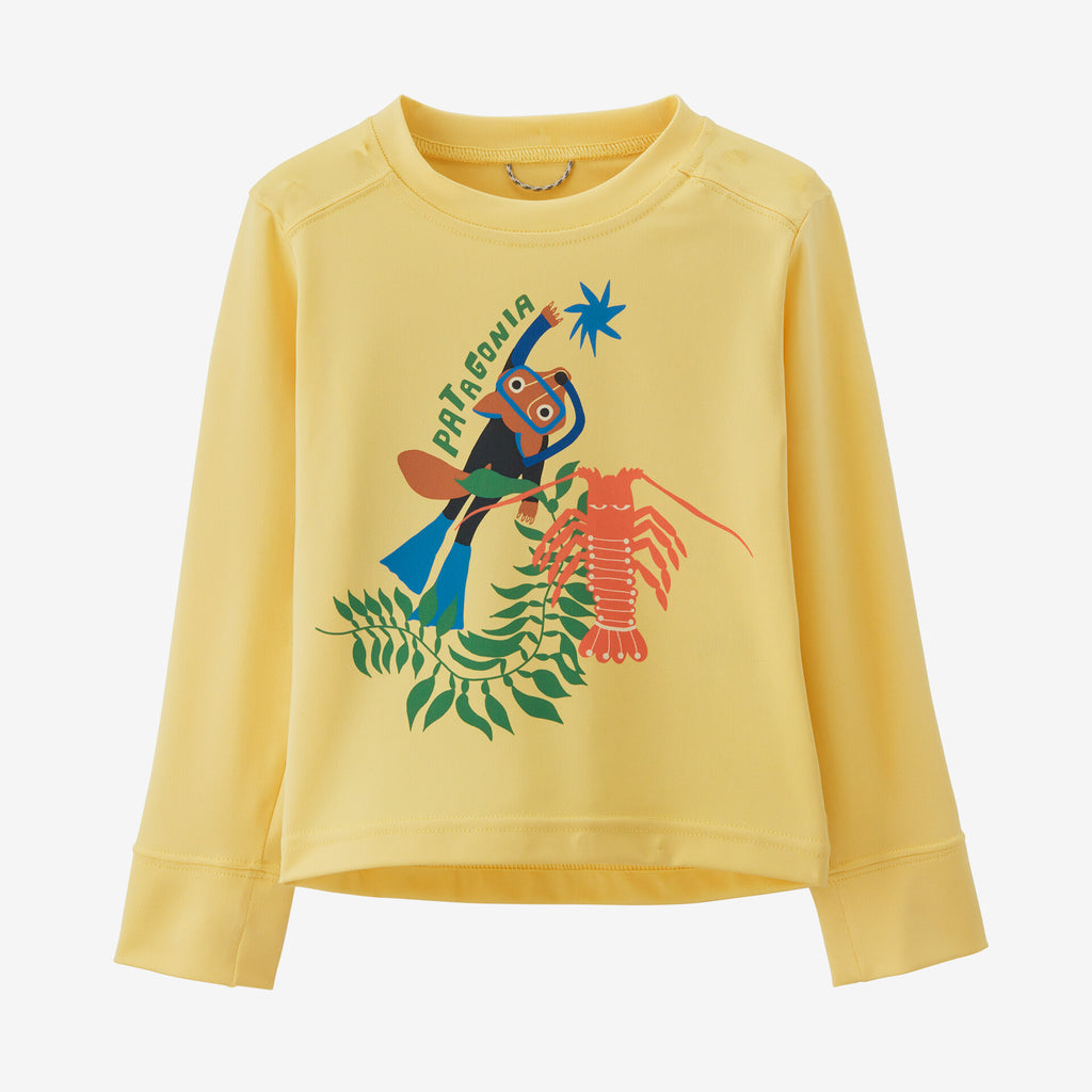 Patagonia Baby Long-Sleeved Capilene® Silkweight UPF T-Shirt - Foxplorer: Milled Yellow