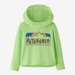 Patagonia Baby Capilene® Silkweight UPF Hoody - Dancing Dawn: Salamander Green