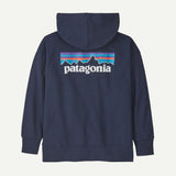Patagonia Kids' Hoody Sweatshirt - P-6 Logo: New Navy