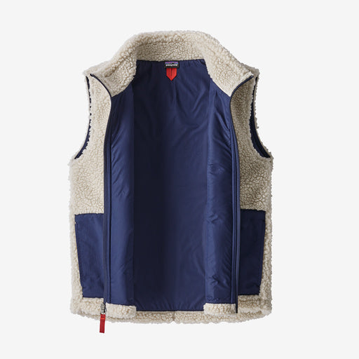 Patagonia Kids' Retro-X® Fleece Vest Natural w/Classic Navy