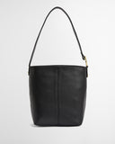 Barbour Cedar Leather Bucket Bag - Black