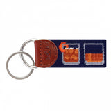 Smathers & Branson Bourbon Five Ways Needlepoint Key Fob - Dark Navy